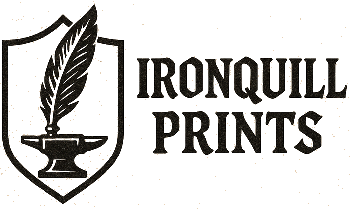 Ironquill Prints logo white